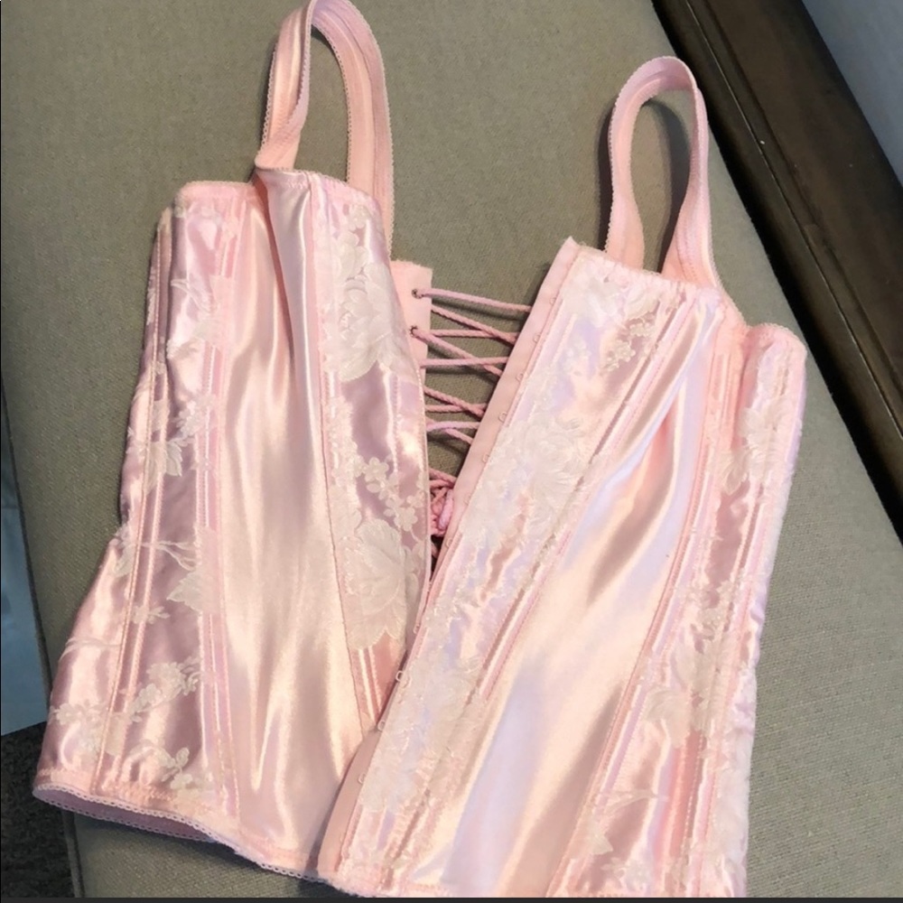 Light Pink Hook&Eye/Lace up Corset